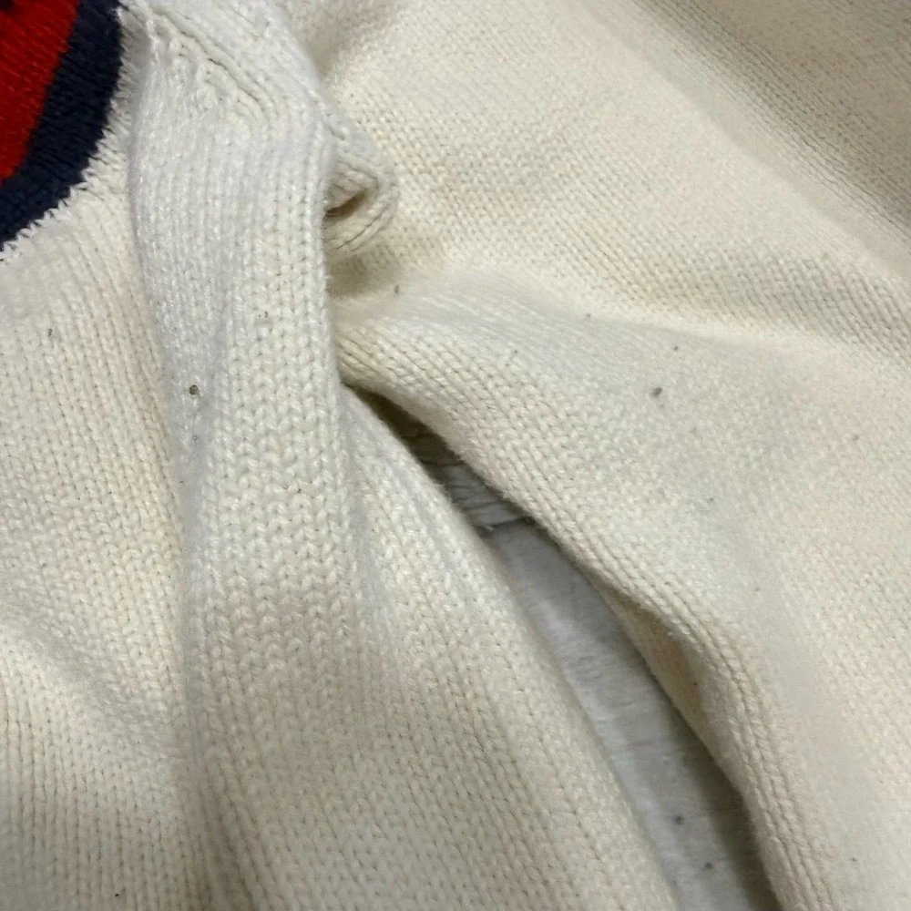 Hanna Andersson fair isle adult sweater navy blue‎ red adult medium
